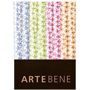 Artebene Papier cadeau Fleur bleu vert rouleau 70x200 cm