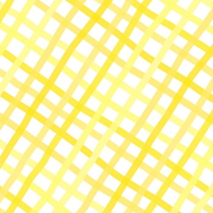 Serviettes en papier 33x33 cm mélange de carreaux jaune