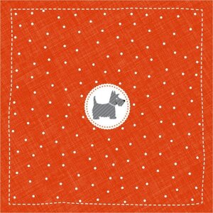 Artebene Serviettes en papier 33x33 cm Scotch Terrier...